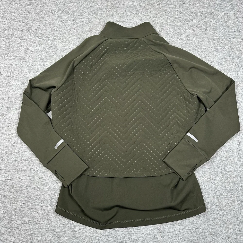 Sweaty Betty Fast Track Padded Running Jacket Womens XXL Green Full Zip NEW